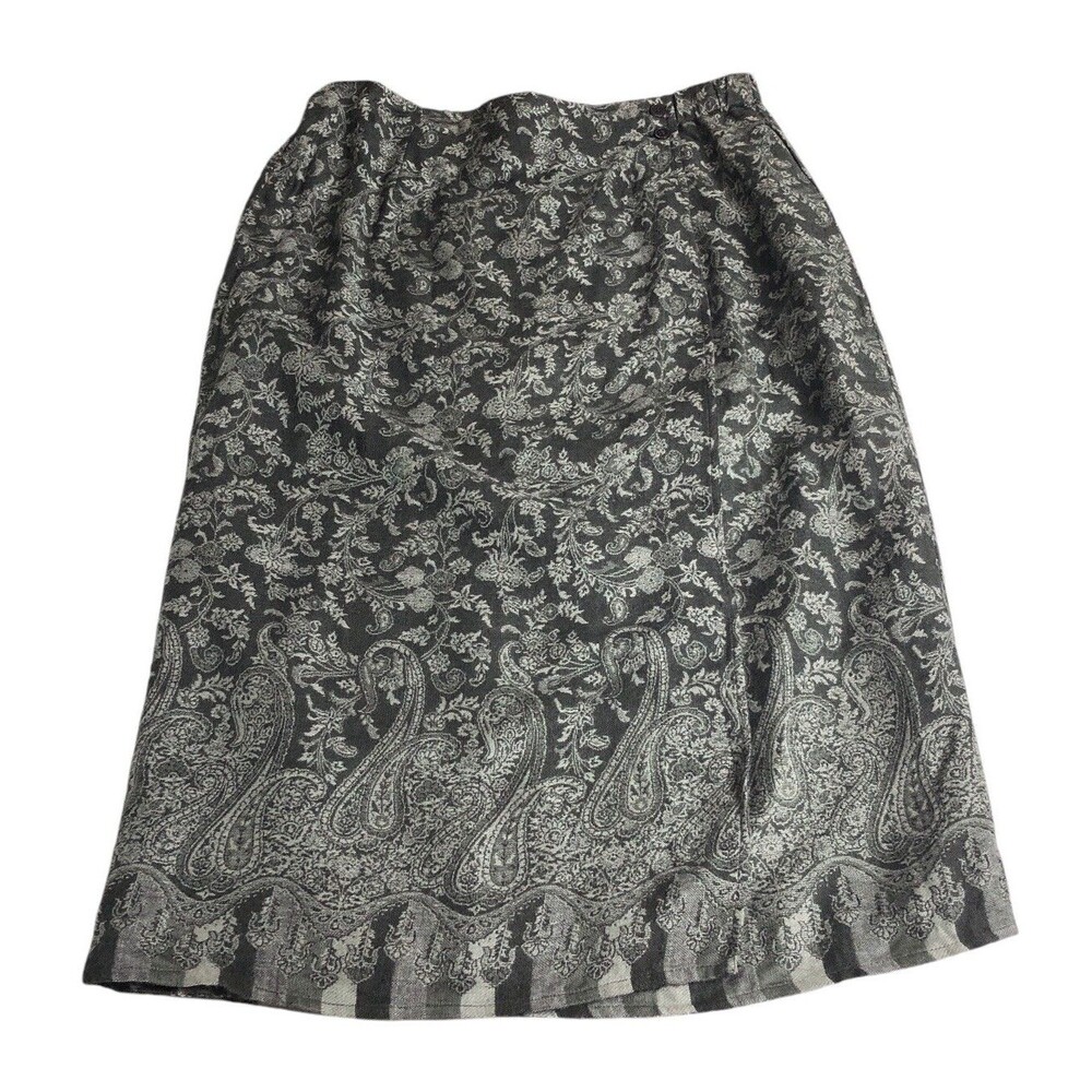 Vintage‎ Y2K 90s Sag Harbor Midi Skirt Womens L Paisley Cottagecore Whimsigoth